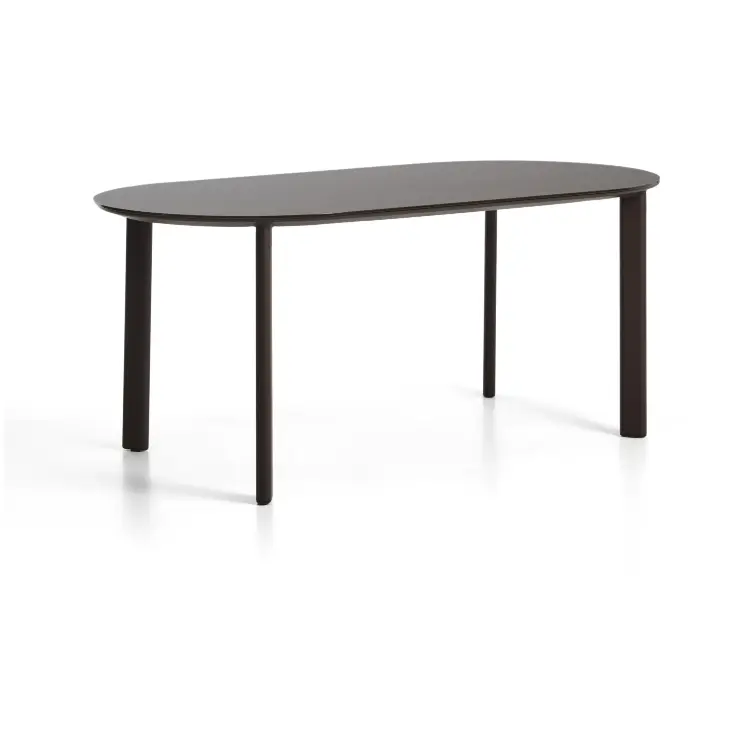 Уличный стол Erice из алюминия и закаленного стекла коричневого цвета, 180 x 90 см