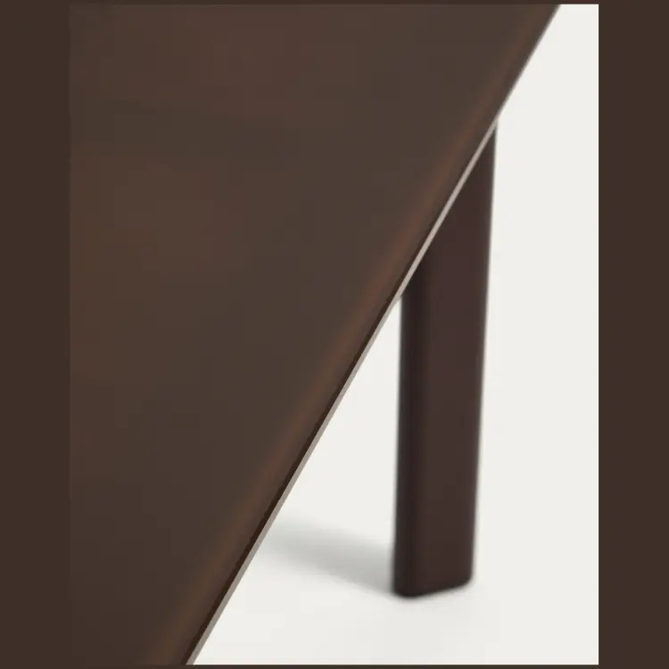 Уличный стол Erice из алюминия и закаленного стекла коричневого цвета, 180 x 90 см