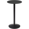 Esilda высокий круглый садовый стол черный с черной металлической основой Ø 60x96 см