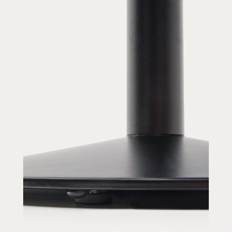 Esilda высокий круглый садовый стол черный с черной металлической основой Ø 60x96 см