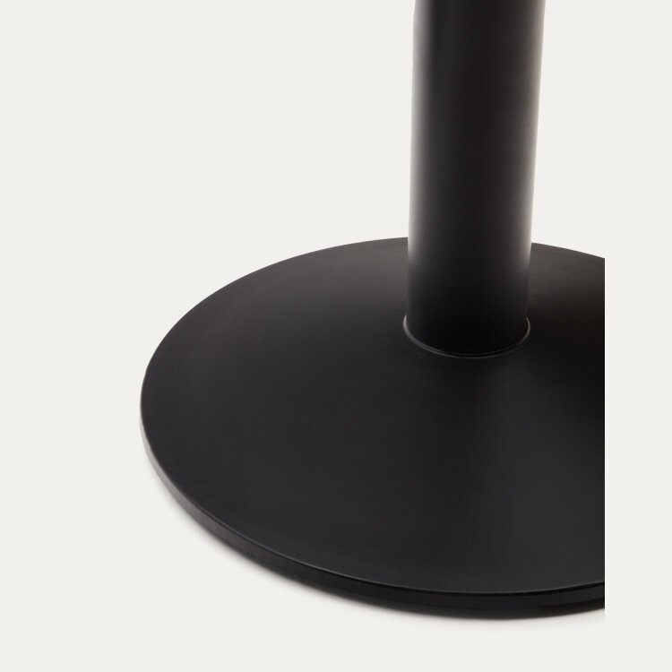 Esilda высокий круглый садовый стол черный с черной металлической основой Ø 60x96 см
