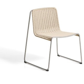 Уличный стул Tavari из бежевой веревки и стали