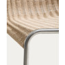 Уличный стул Tavari из бежевой веревки и стали