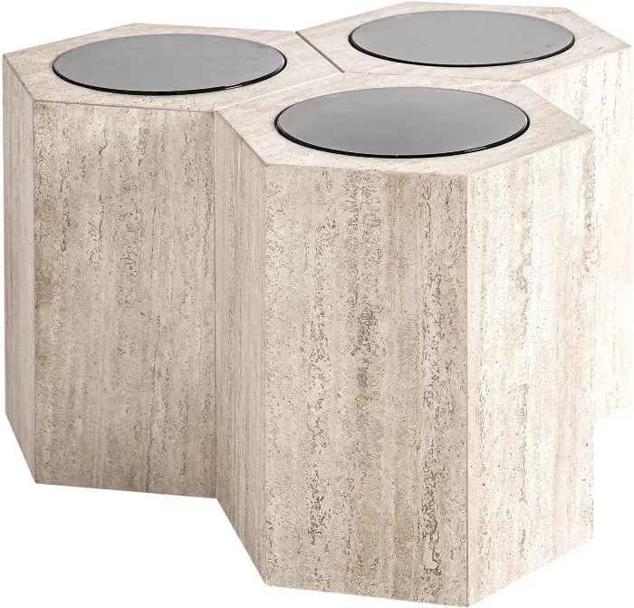 Журнальный столик Thiennes 36124 из травертина
