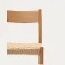 Analy Полубарный стул из массива дуба с натуральной отделкой и сиденьем из веревки 65 см
