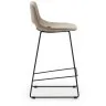 Zahara Полубарный стул коричневый с черными стальными ножками 65 см