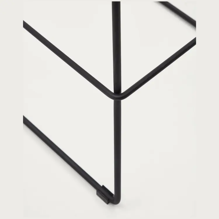 Zahara Полубарный стул коричневый с черными стальными ножками 65 см