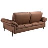 Коричневый кожаный 3-местный диван модель 6242