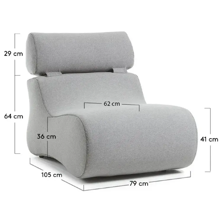 Кресло Club серое