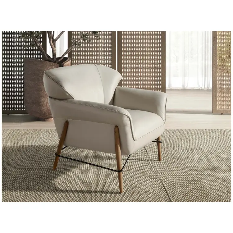 Кресло 5129/KFA031-T541011 из песочной кожи