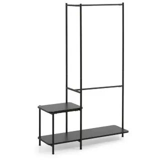 Вешалка для одежды Galatia из меламина и металла со скамьей