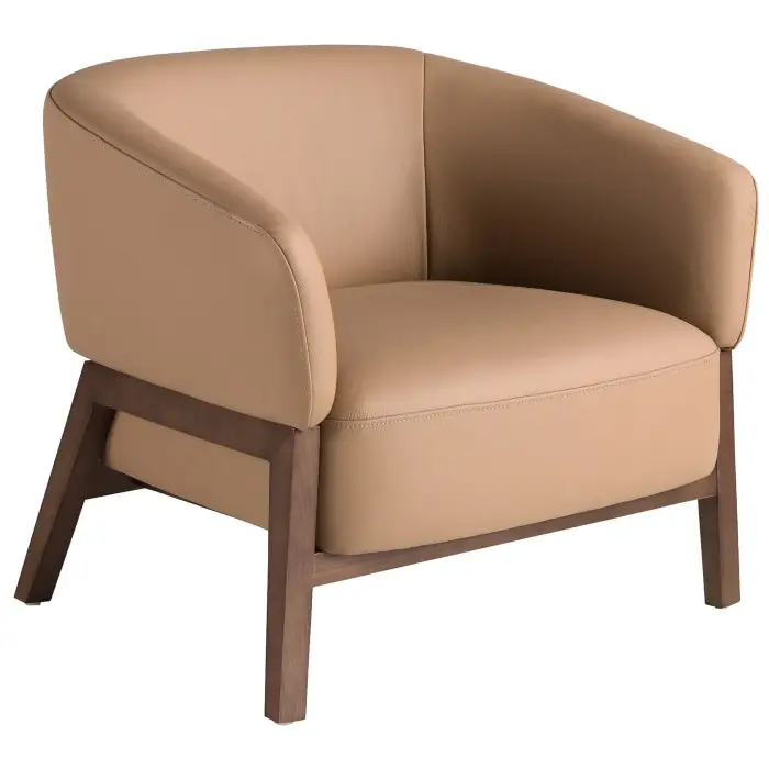 Коричневое кожаное кресло 5189