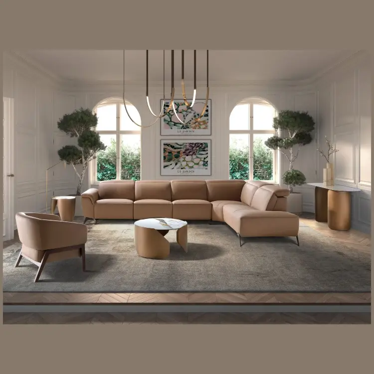 Коричневое кожаное кресло 5189