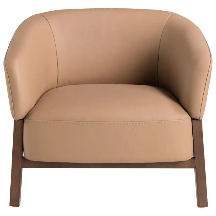 Коричневое кожаное кресло 5189