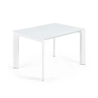 Стол обеденный Atta 120(180)x80 белое стекло