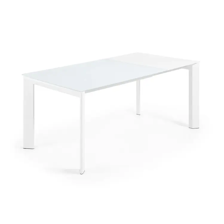 Стол обеденный Atta 120(180)x80 белое стекло