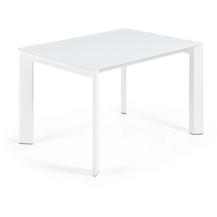 Стол обеденный Atta 120(180)x80 белое стекло