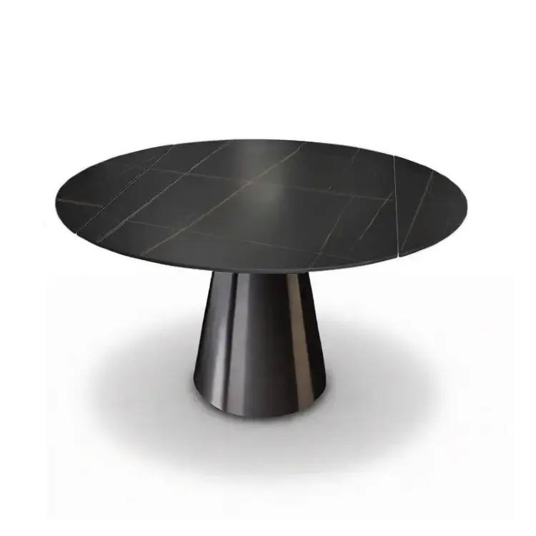 Стол обеденный раскладной круглый YODA Black