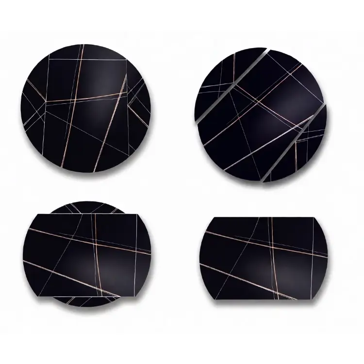 Стол обеденный раскладной круглый YODA Black