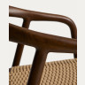 Уличный стул Derile из массива дуба в отделке орех и бежевой веревки