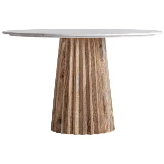 Обеденный стол из дерева Plisse натуральный