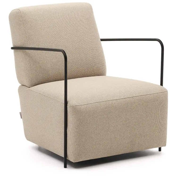 Кресло Gamer бежевого цвета с черным металлом