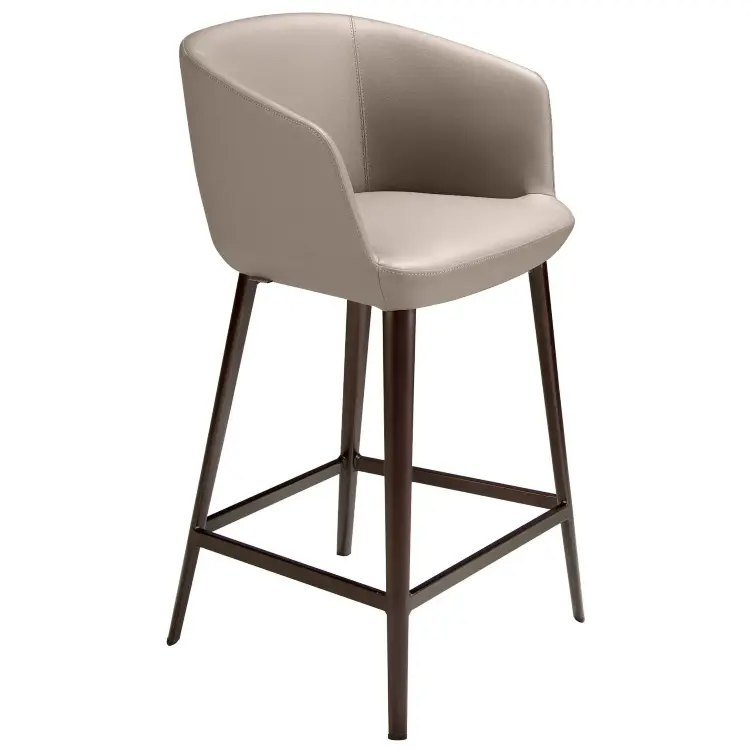 Барный стул 4134/A214BS из экокожи серого цвета