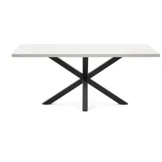 ARYA Стол 200x100 Черный, лаковый белый C408L05