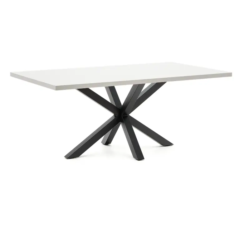 ARYA Стол 200x100 Черный, лаковый белый C408L05