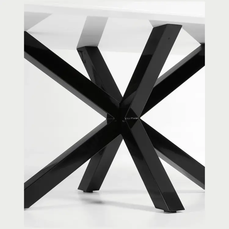 ARYA Стол 200x100 Черный, лаковый белый C408L05