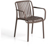 Уличный стул Isabellini из пластика коричневого цвета