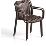 Уличный стул Isabellini из пластика коричневого цвета