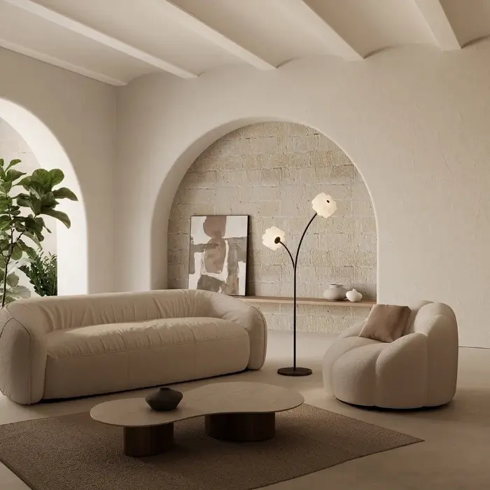 Торшер Flow черный металл/черный мрамор