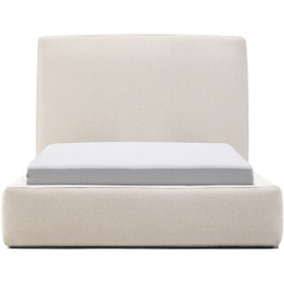 Кровать Blok бежевая со съемными чехлами под матрас 90 х 200 см