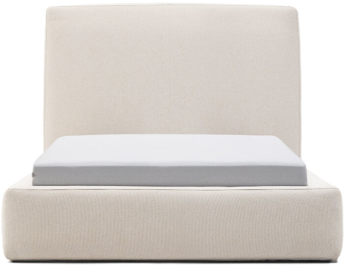 Кровать Blok бежевая со съемными чехлами под матрас 90 х 200 см