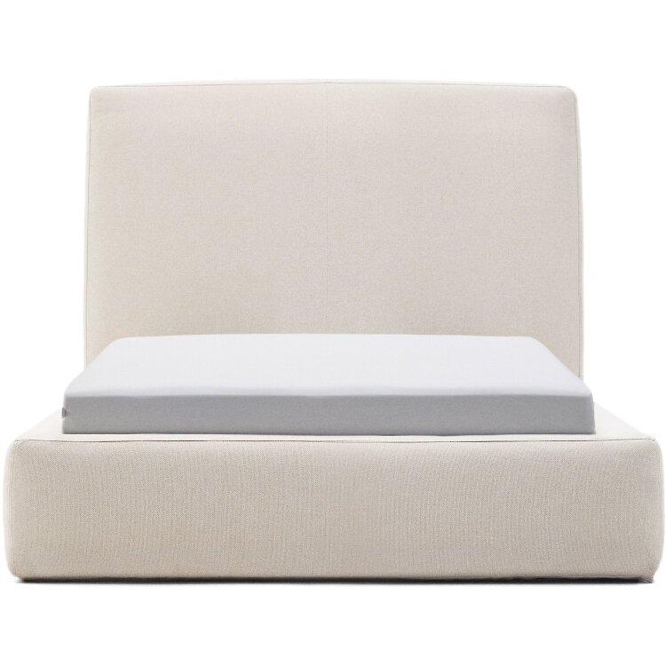 Кровать Blok бежевая со съемными чехлами под матрас 90 х 200 см