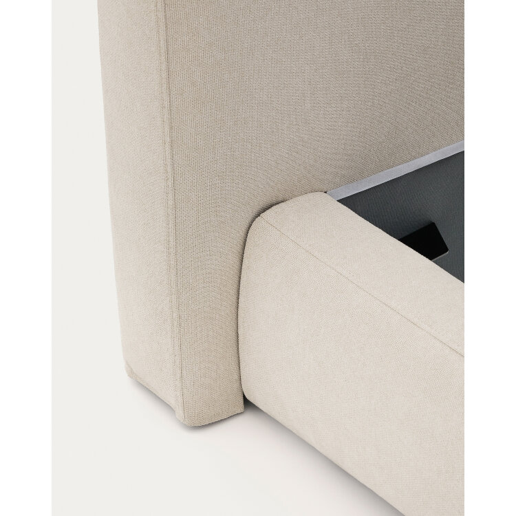 Кровать Blok бежевая со съемными чехлами под матрас 90 х 200 см