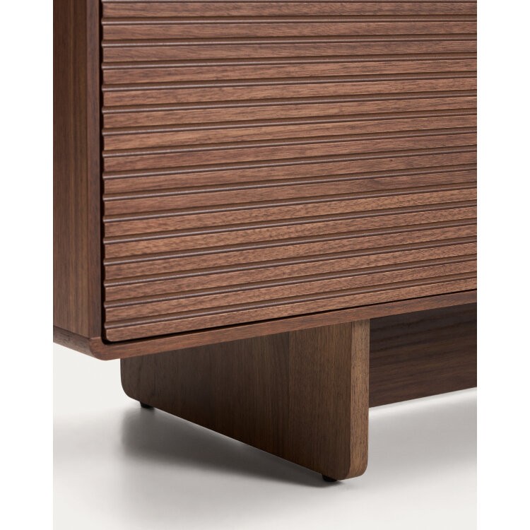 Тумба под ТВ Norlen с 4 дверцами из шпона ореха 200 x 46 см