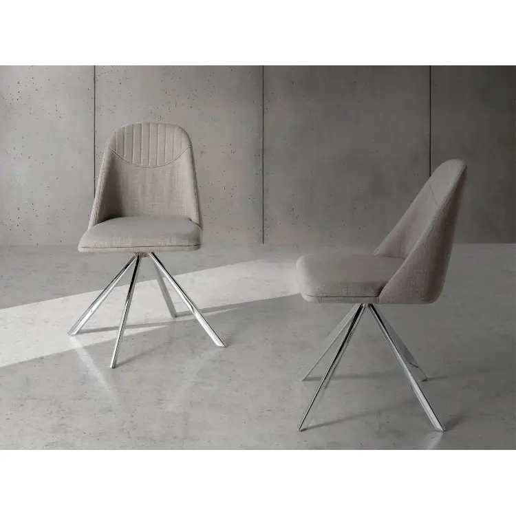 Поворотный стул Espacio Malva F3216 /4020 серый