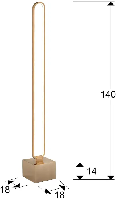Торшер Colette LED розовое золото