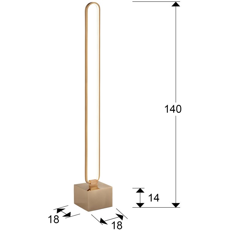 Торшер Colette LED розовое золото