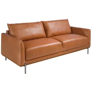 Диван 3-х местный 6130/5607-3P-M2851 кожаный с ножками из стали