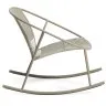 Кресло-качалка уличное Atrani из стали и веревки бежевого цвета