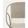 Кресло-качалка уличное Atrani из стали и веревки бежевого цвета