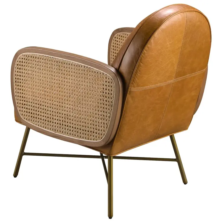 Коричневое кожаное кресло модель 5162