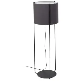 Торшер Drum черный с черным абажуром