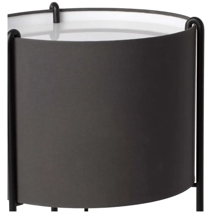 Торшер Drum черный с черным абажуром
