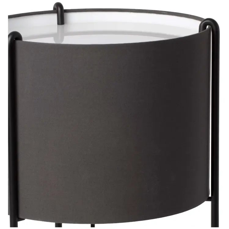 Торшер Drum черный с черным абажуром