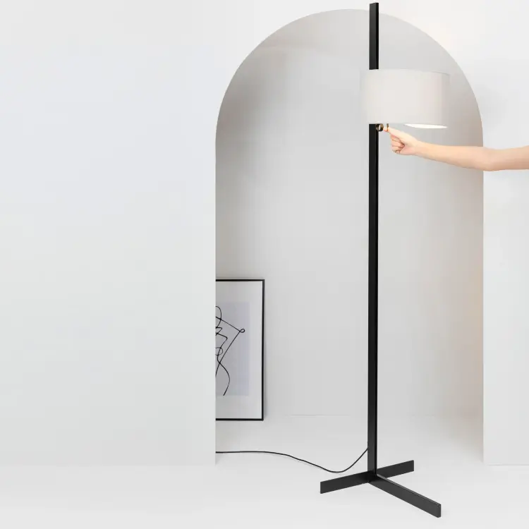 Торшер Stand Up черного и серого цвета E27 20W