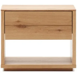 Alguema Прикроватная тумба из шпона дуба с натуральной отделкой 40 x 50 см